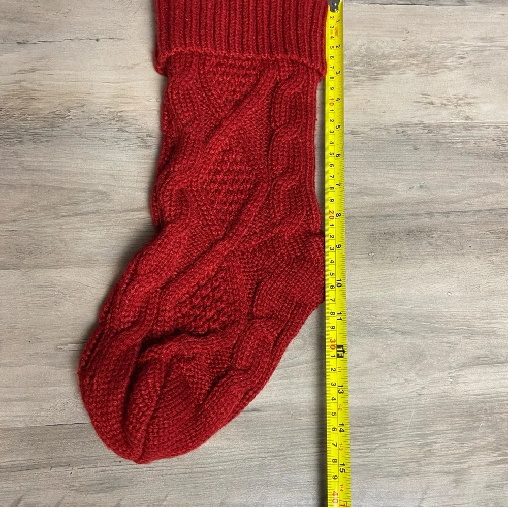 Christmas Stockings‎ Red Cable Knit Holiday Winter Decor